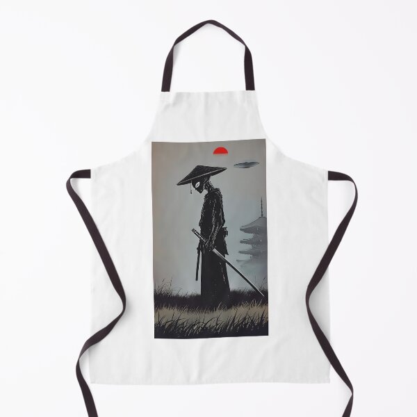 Item preview, Alien Samurai standing alone in the grass. Cryptid artwork. designed and sold by fenrirwulf68.