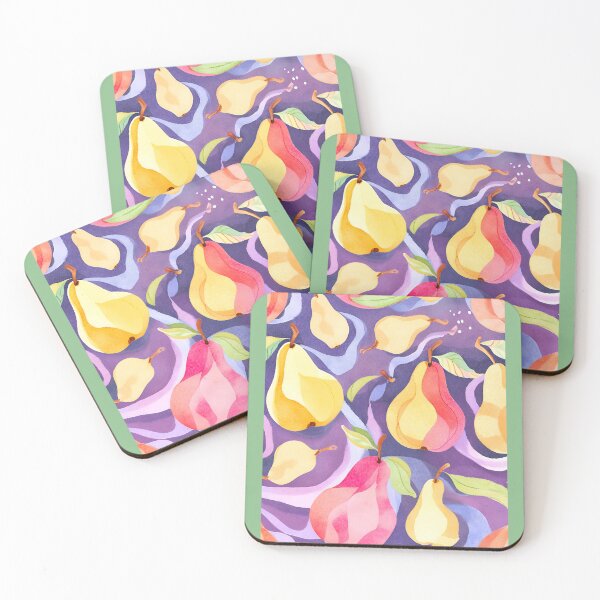 Item preview, Copy of Watercolor Fruit Pears Yellow Red Pattern designed and sold by SunfullyYours.