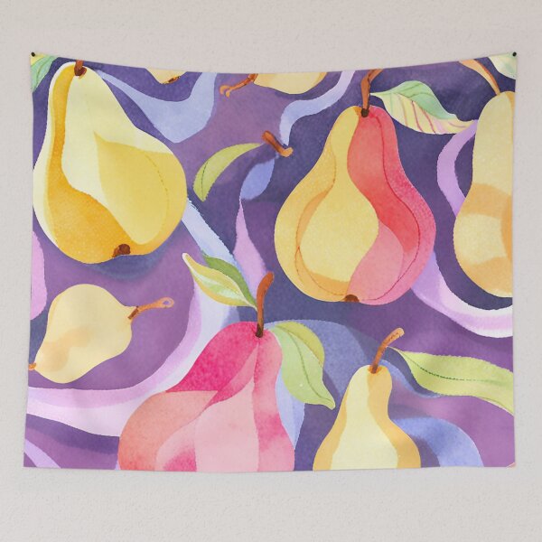 Item preview, Copy of Watercolor Fruit Pears Yellow Red Pattern designed and sold by SunfullyYours.