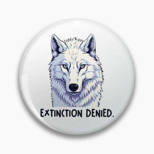 Item preview, Direwolf Extinction Denied - flat style cutout illustration designed and sold by EmeraldeaArt.