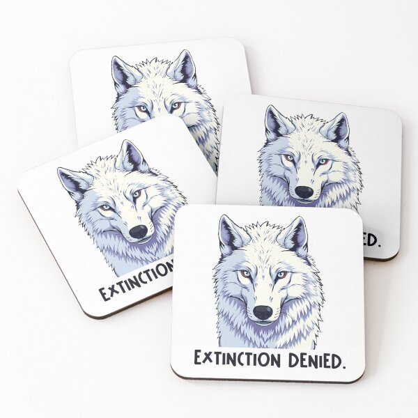 Item preview, Direwolf Extinction Denied - flat style cutout illustration designed and sold by EmeraldeaArt.
