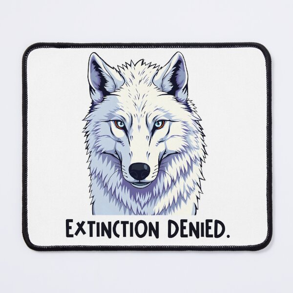 Item preview, Direwolf Extinction Denied - flat style cutout illustration designed and sold by EmeraldeaArt.