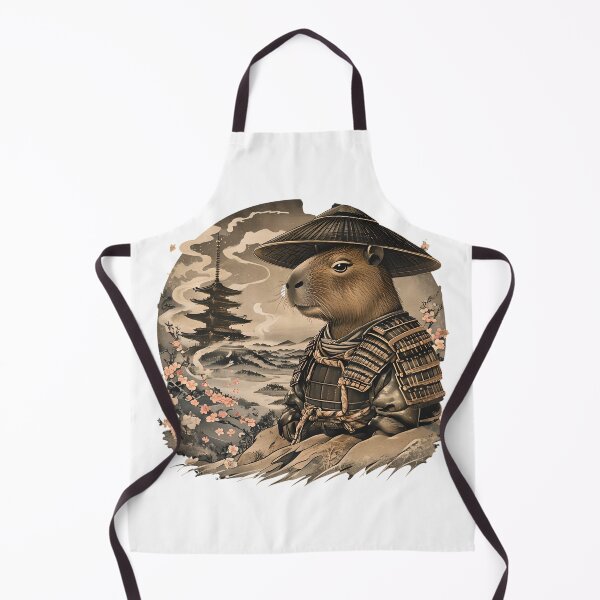 Item preview, Capybara Samurai Ukiyo-e Art style. designed and sold by fenrirwulf68.