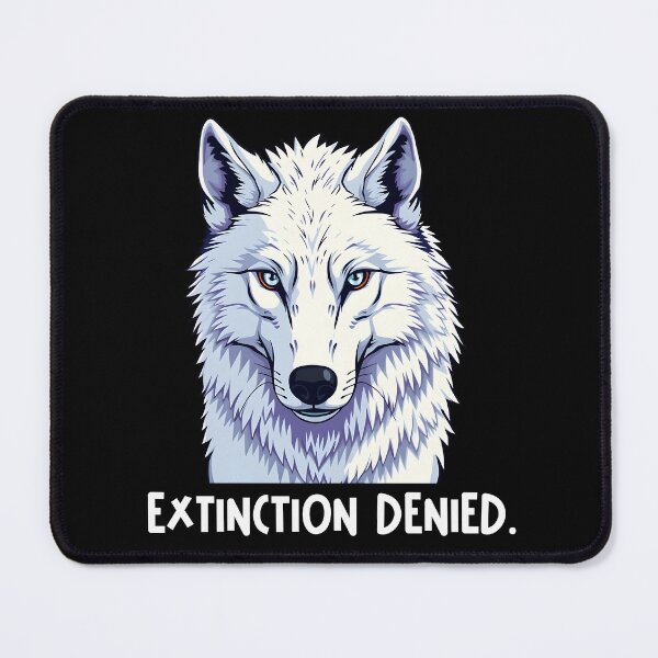 Item preview, Direwolf Extinction Denied - white flat style cutout illustration designed and sold by EmeraldeaArt.