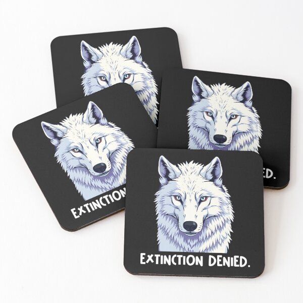 Item preview, Direwolf Extinction Denied - white flat style cutout illustration designed and sold by EmeraldeaArt.