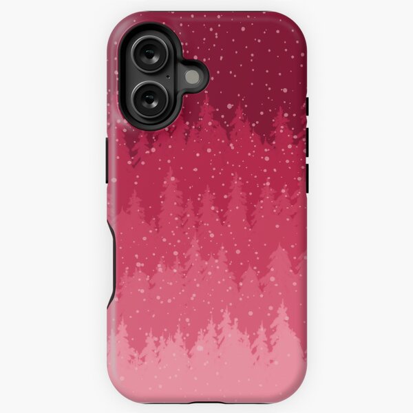Item preview, Viva Magenta Snowy Winter Forest Gradient  designed and sold by Julie Erin Designs.
