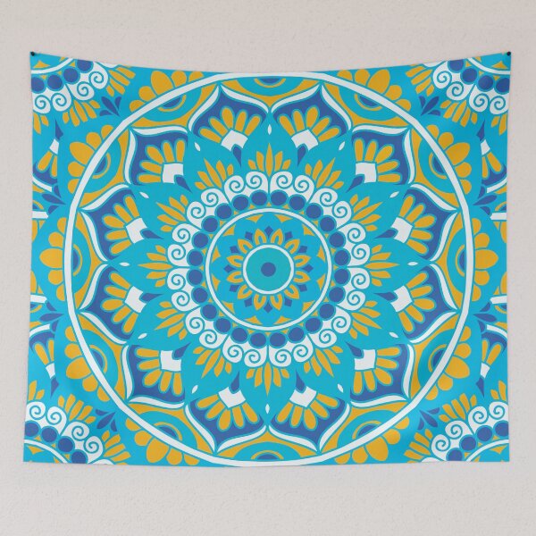 Item preview, Blue and Yellow Mandala designed and sold by Julie Erin Designs.