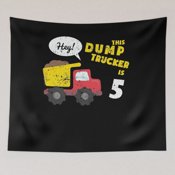 Item preview, 5th Birthday Shirt Kids Dump Truck Shirt Constuction Truck (1) designed and sold by shoppzee.