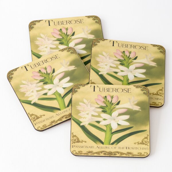 Item preview, Tuberose – Victorian Flower Meaning Print | Wish Card Art designed and sold by The Magic Garden Library.