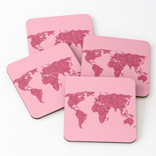 Item preview, Viva Magenta World Map designed and sold by Julie Erin Designs.