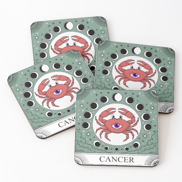 Item preview,  Cancer Colorful Zodiac mystical Poster designed and sold by megudesignart.