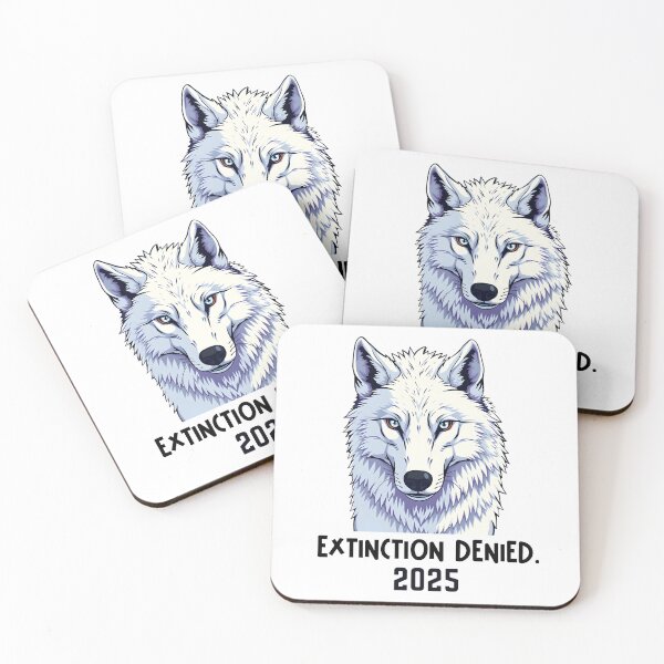 Item preview, Direwolf Extinction Denied 2025 - flat style cutout illustration designed and sold by EmeraldeaArt.