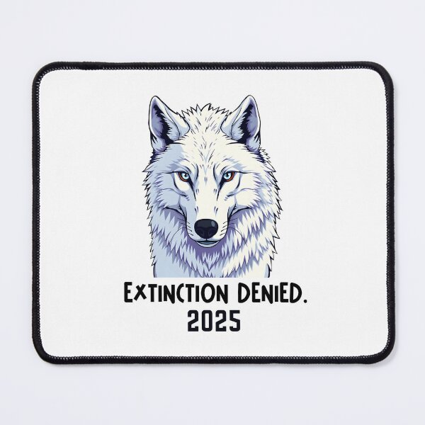 Item preview, Direwolf Extinction Denied 2025 - flat style cutout illustration designed and sold by EmeraldeaArt.