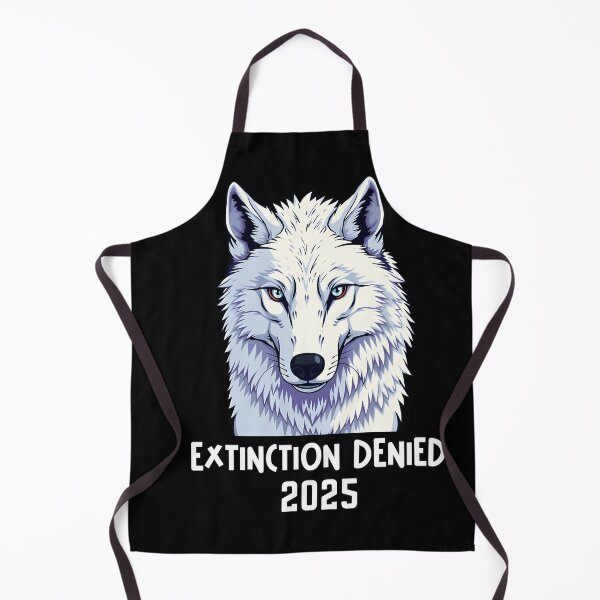 Item preview, Direwolf Extinction Denied 2025 -in white flat style cutout illustration designed and sold by EmeraldeaArt.