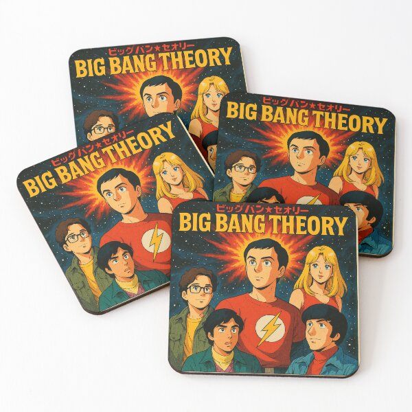 Item preview, Big Bang Theory 1980s japanese anime poster art designed and sold by QuirkBeasts.