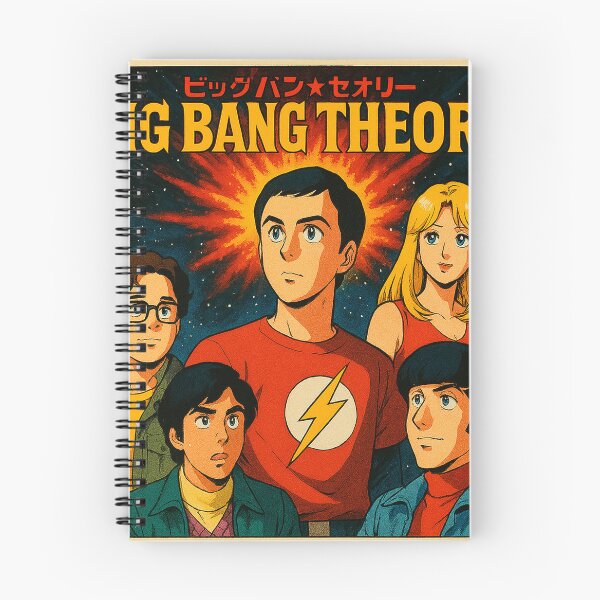 Item preview, Big Bang Theory 1980s japanese anime poster art designed and sold by QuirkBeasts.