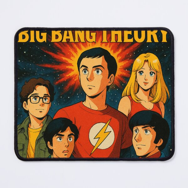 Item preview, Big Bang Theory 1980s japanese anime poster art designed and sold by QuirkBeasts.