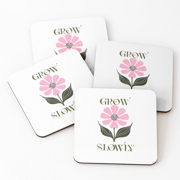 Item preview, GLOW SLOWLY Therapist Design – Minimal Typographic Mental Health Quote for Self-Growth, Healing, and Emotional Wellness designed and sold by Sunstone Print.