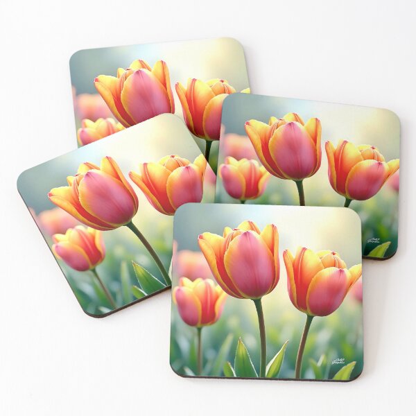 Item preview, Peach and Yellow Tulips designed and sold by CAC Graphics.