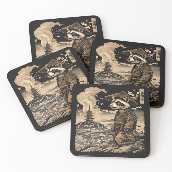 Item preview, Racoon Samurai Ukiyo-e Art. designed and sold by fenrirwulf68.