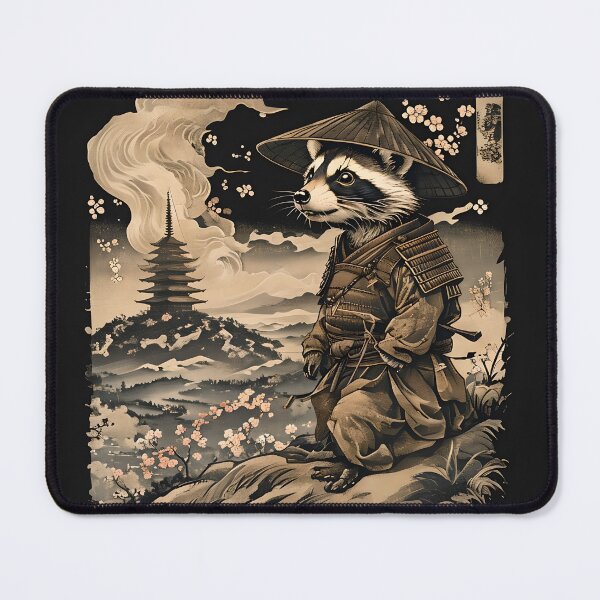 Item preview, Racoon Samurai Ukiyo-e Art. designed and sold by fenrirwulf68.