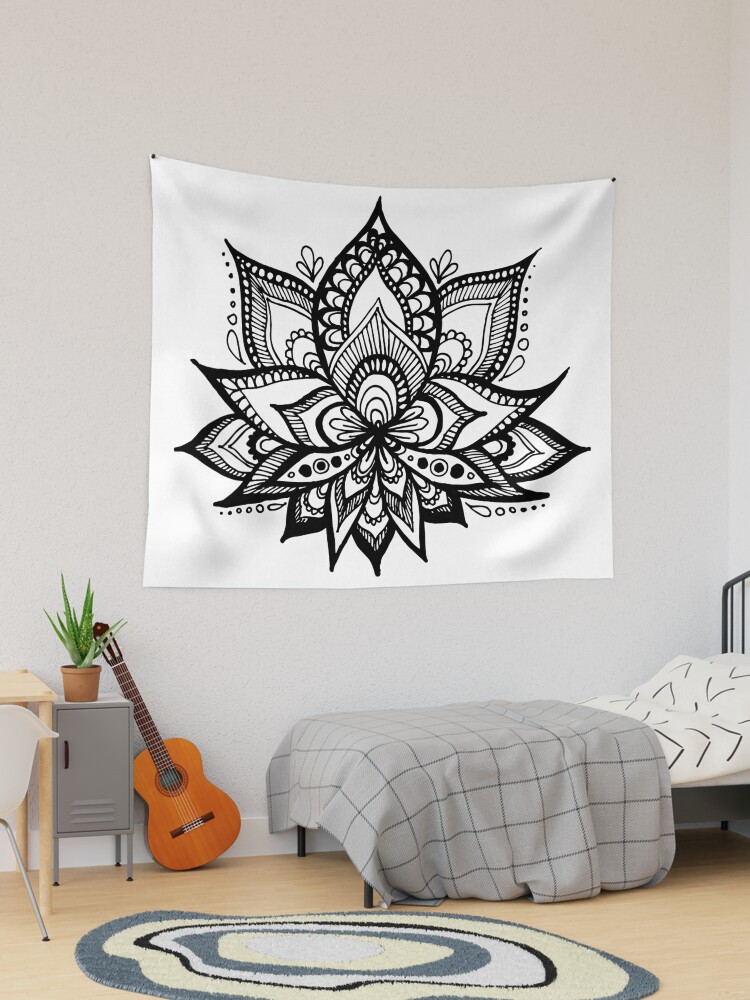 Zen Lotus Flower Tapestry