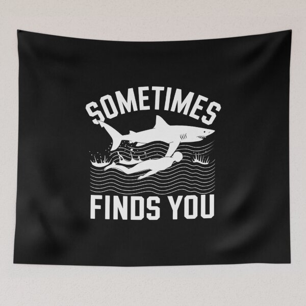 Item preview, "Shark Happens: The Unexpected Encounter" designed and sold by Nave Curious Stuff.