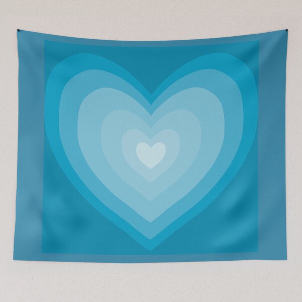 Item preview, Trippy Blue Hearts Within designed and sold by Julie Erin Designs.