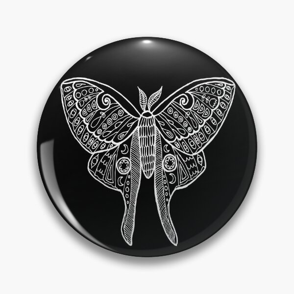 Item preview, Zen Luna Moth Black and White designed and sold by Julie Erin Designs.