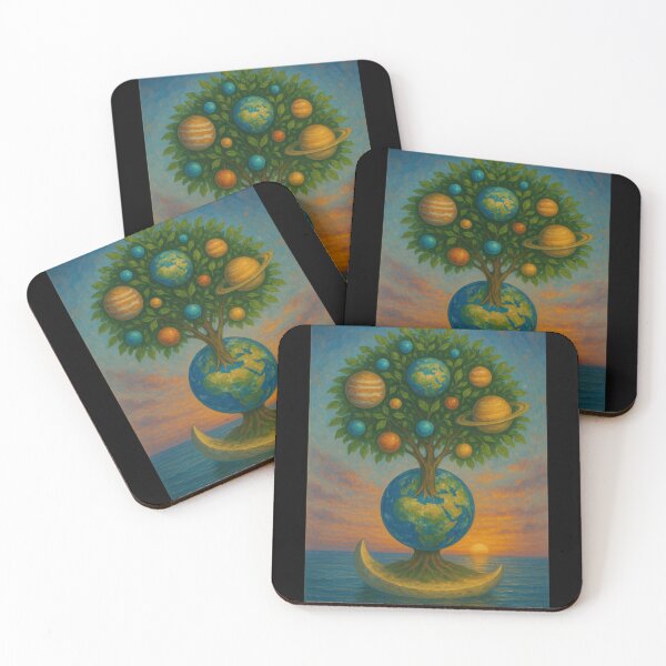 Item preview, Planet Tree Planted on a Moon Shaped Island designed and sold by artes-lunares.