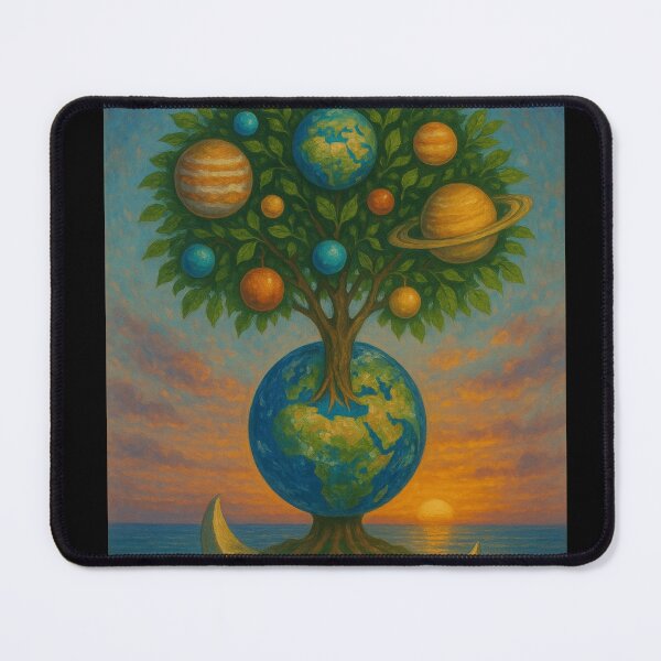 Item preview, Planet Tree Planted on a Moon Shaped Island designed and sold by artes-lunares.