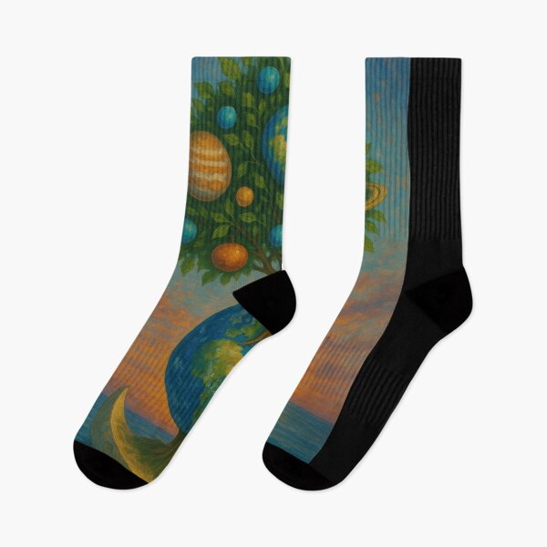 Item preview, Planet Tree Planted on a Moon Shaped Island designed and sold by artes-lunares.