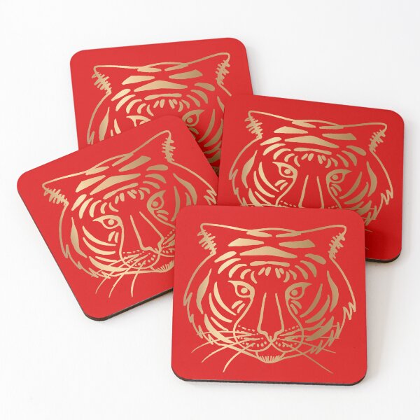 Item preview, Year of the Tiger Red and Gold designed and sold by Julie Erin Designs.