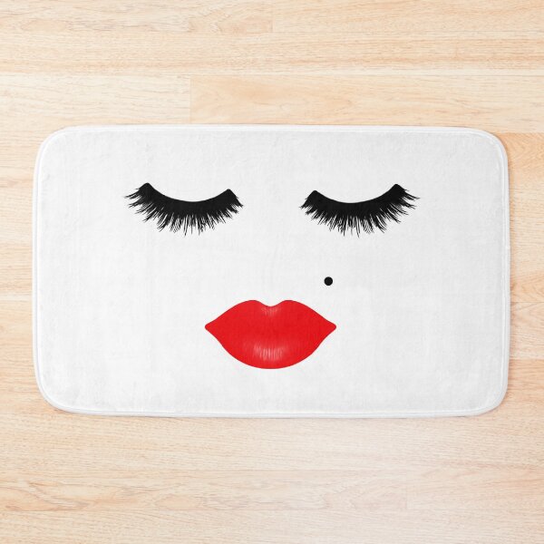 Item preview, Red Lips and Lashes with Beauty Mark designed and sold by Julie Erin Designs.
