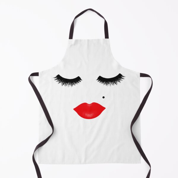 Item preview, Red Lips and Lashes with Beauty Mark designed and sold by Julie Erin Designs.