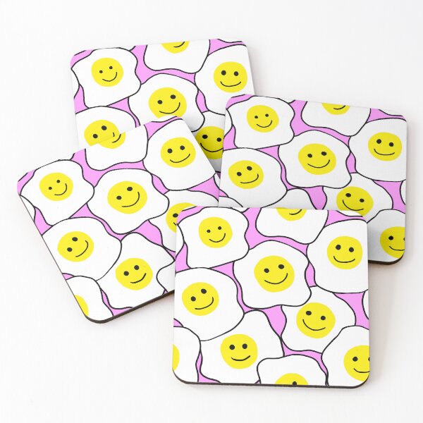 Item preview, Happy Eggs Smiling Faces Pink designed and sold by Julie Erin Designs.