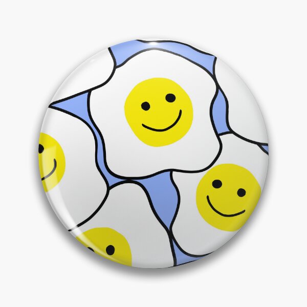 Item preview, Happy Eggs Smiling Faces Blue designed and sold by Julie Erin Designs.