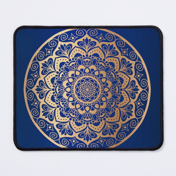 Item preview, Blue and Gold Circle Mandala Medallion designed and sold by Julie Erin Designs.