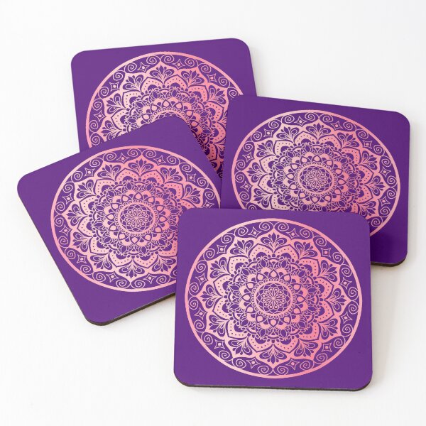Item preview, Rose Gold and Purple Circle Mandala Medallion designed and sold by Julie Erin Designs.