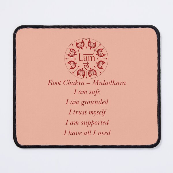 Item preview, Root Chakra Affirmations – Lam Mandala designed and sold by PranaLume.