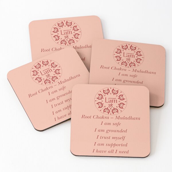 Item preview, Root Chakra Affirmations – Lam Mandala designed and sold by PranaLume.