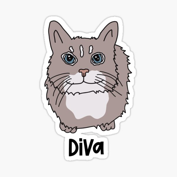Aperçu de l'œuvre Diva le chat créée et vendue par slbua.