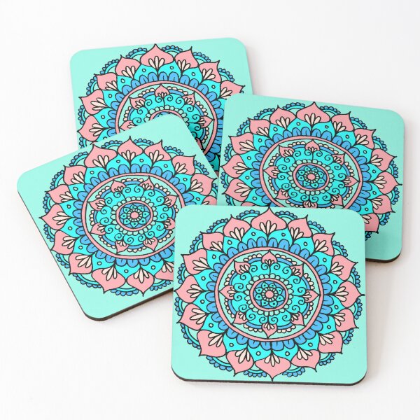 Item preview, Pretty Pastel Mandala Pink Blue designed and sold by Julie Erin Designs.