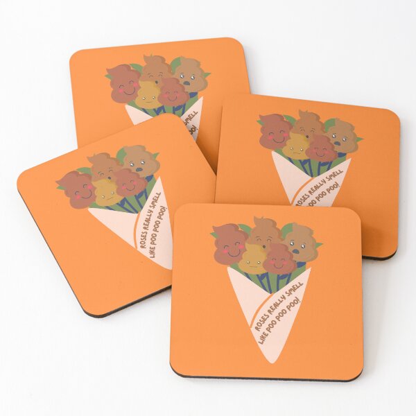 Item preview, Poop Flowers Funny Sticker – 'Roses Smell Like Poo Poo Poo!' Cute & Gross designed and sold by 2IdiotsDesign.