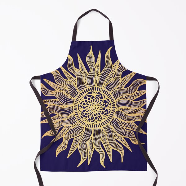 Item preview, Blue and Gold Sun Mandala designed and sold by Julie Erin Designs.