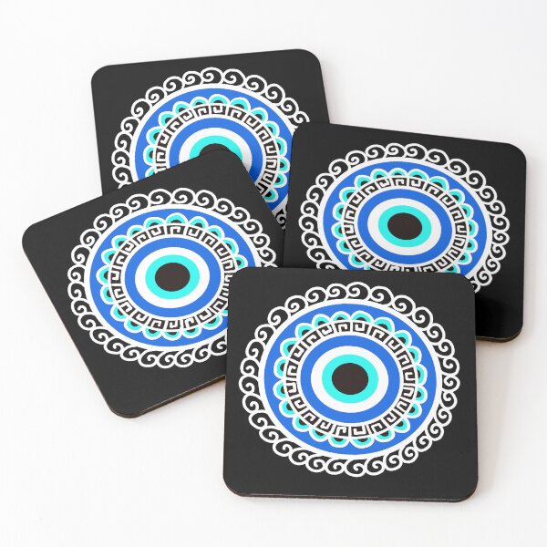 Item preview, Greek Evil Eye Blue Mandala designed and sold by Julie Erin Designs.