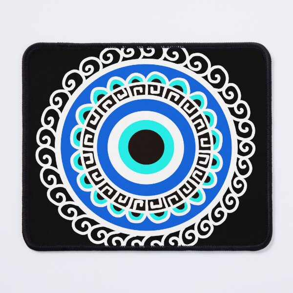 Item preview, Greek Evil Eye Blue Mandala designed and sold by Julie Erin Designs.