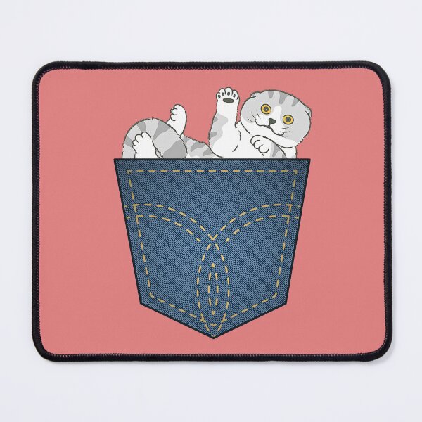 Item preview, Scottish Fold Cat In Pocket, Cat In Pocket, Pocket Kitten, Pocket Cat designed and sold by Feather Art.
