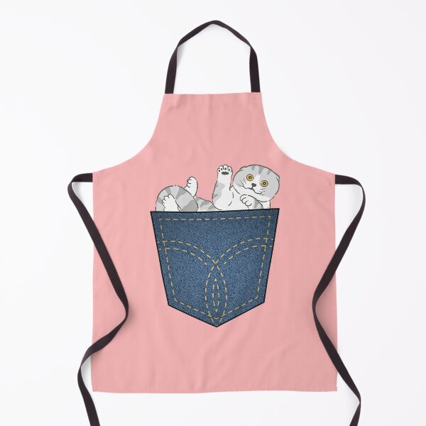 Item preview, Scottish Fold Cat In Pocket, Cat In Pocket, Pocket Kitten, Pocket Cat designed and sold by Feather Art.