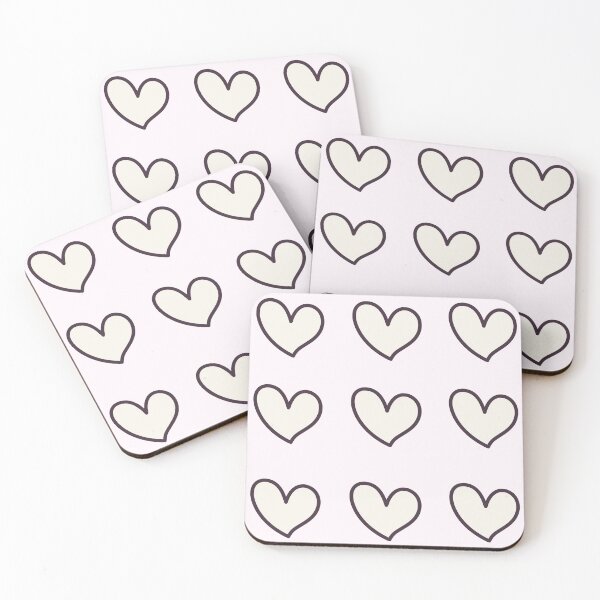 Item preview, White hearts designed and sold by Paper Drip.